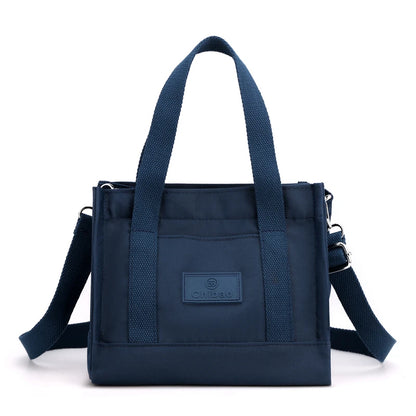 Simple Fashion Shoulder Bags For Women 2022 New Handbags Waterproof Nylon Canvas Tote Bag With Pockets Crossbody Lunch Bag Bolso