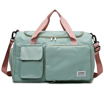 Large Capacity Weekender Duffle Bag with Shoe Compartment