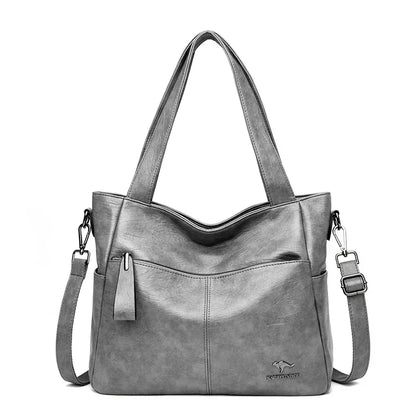 Leather Tote Shoulder Bag for Women – Large Crossbody Handbag