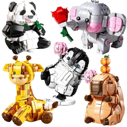3-in-1 Animal Building Blocks Set – DIY Capybara, Panda, Penguin & More