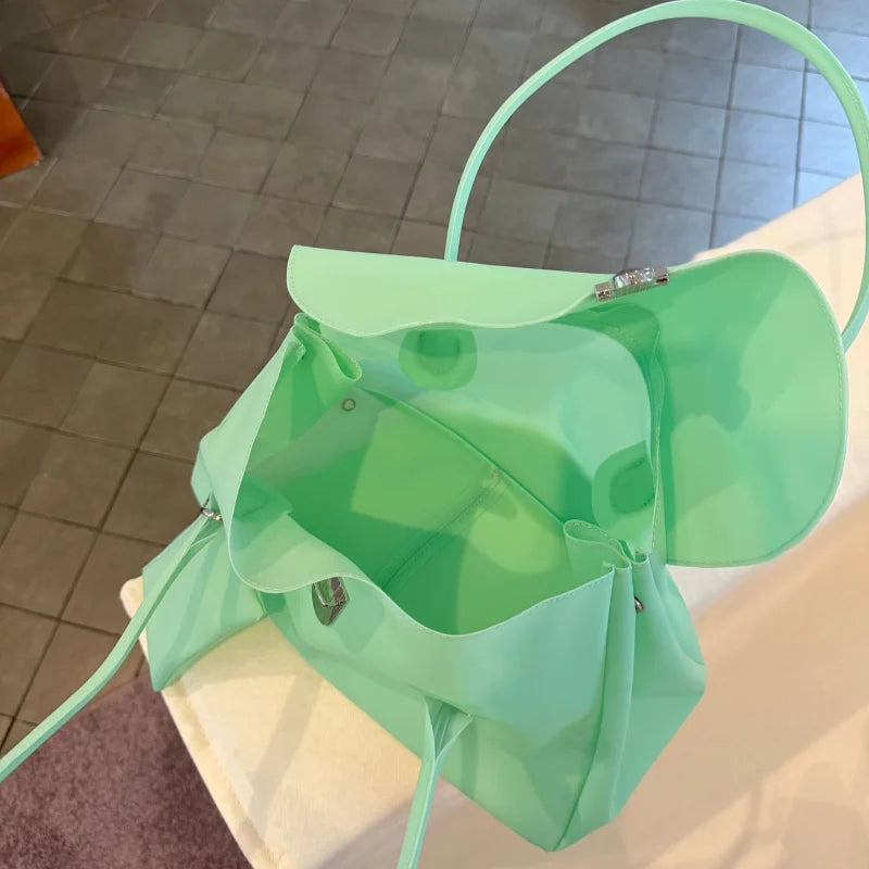 Large Capacity PVC Shoulder Bag – Women's Waterproof Handbag with Coin Purse