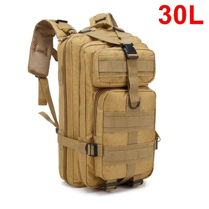 Tactical MOLLE Backpack 30L/50L – 3P Assault Pack for Hiking & Hunting