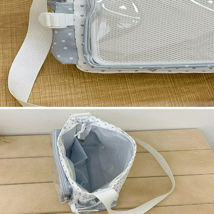 Itabag Large Capacity Crossbody Bag Clear Window Star Print