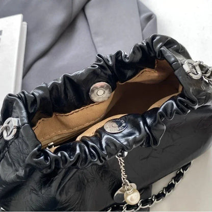 Y2K Crocodile Pattern Chain Shoulder Bag – Mini Crossbody Purse