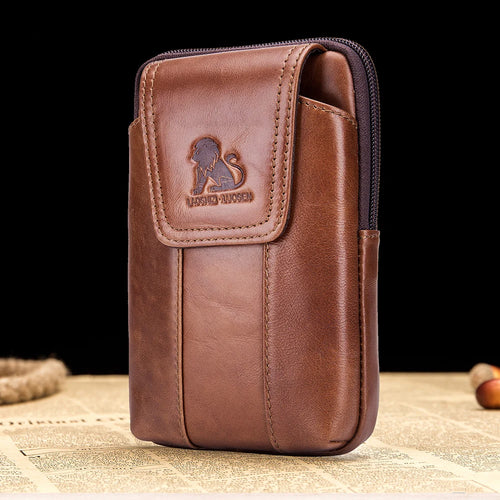 Men's Genuine Leather Belt Phone Holster