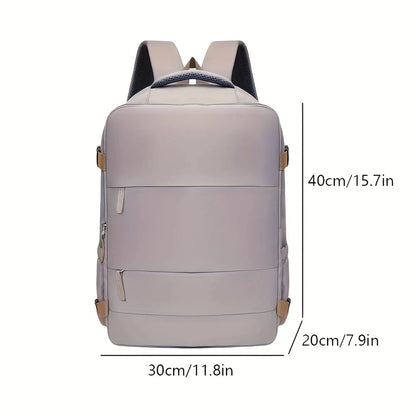 Large Capacity Travel Backpack – 16-Inch Laptop Daypack with Shoe Compartment