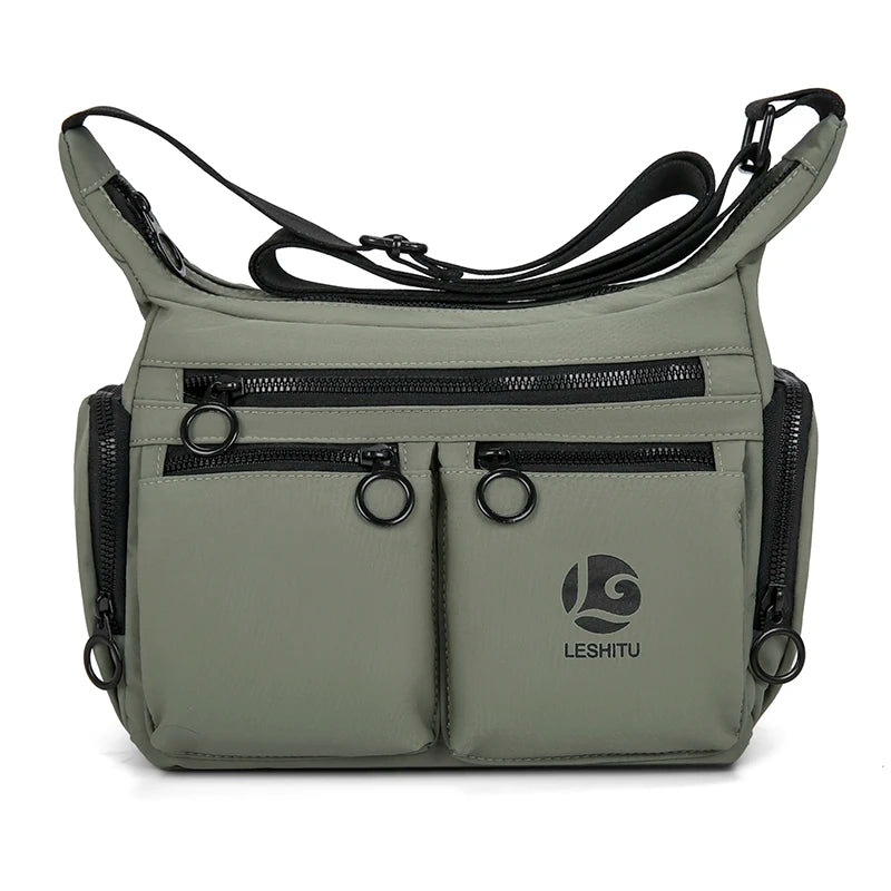 Unisex Water-Resistant Crossbody Sling Bag – Large Capacity Multi-Pocket