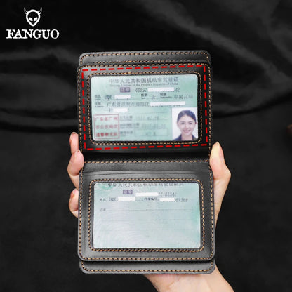 Leather Driver's License Holder & Card Wallet – Slim Bifold