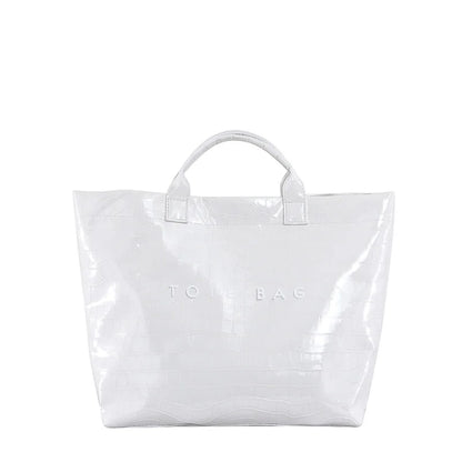 Crocodile Embossed Tote Bag – Large Capacity Luxury Hobo Handbag for Women
