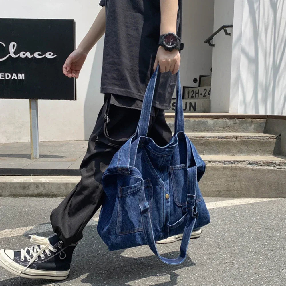 Casual Jeans Bags Denim Shoulder Women Designer Tote Crosbody Luxury Handbags Shopping Bag Bolsos