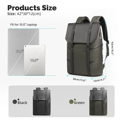 Large Travel Backpack for Men – Vintage Waterproof 15.6" Laptop School Bag
