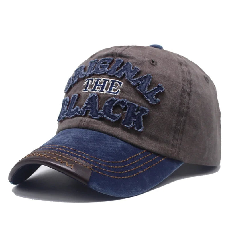 Unisex Vintage Baseball Cap Cotton Hats Men Women Casual 3d Black Letter Embroidery Outdoor Sports