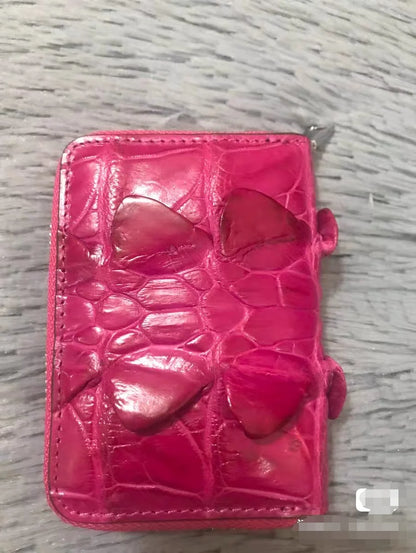 Genuine Crocodile Leather Multi-Slot Card Wallet for Women