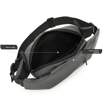 Men's Minimalist PU Waist Bag – Outdoor Sports & Crossbody Pack