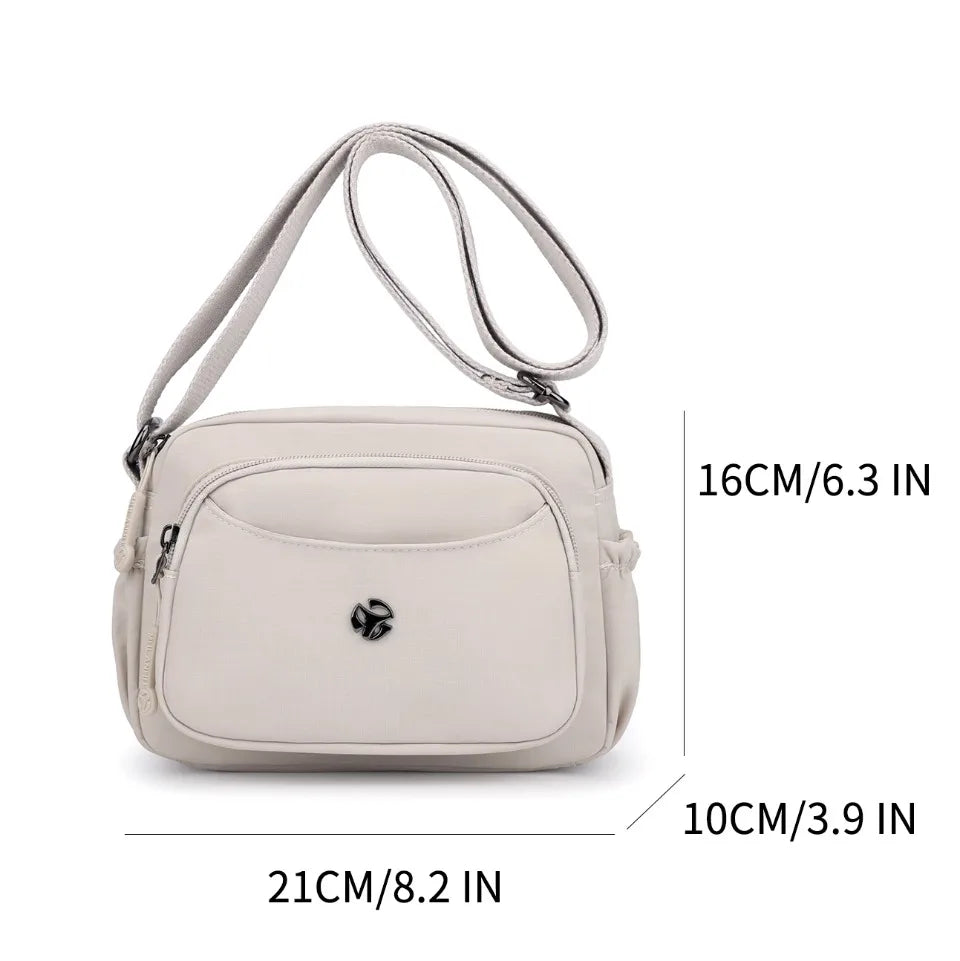 Women's Waterproof Nylon Crossbody Bag – Lightweight Small Square