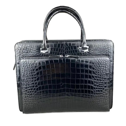 Men's Genuine Crocodile Leather Business Briefcase