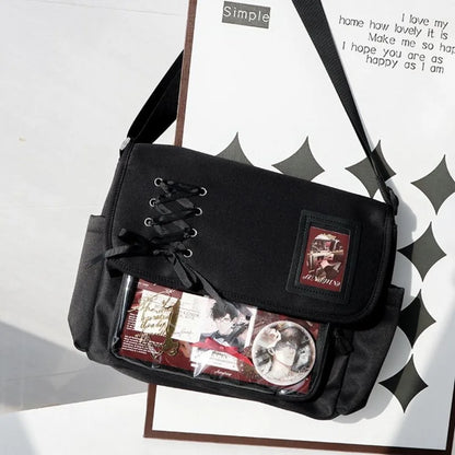 Kawaii Itabag Messenger Bag Clear Window Lace Detail Crossbody