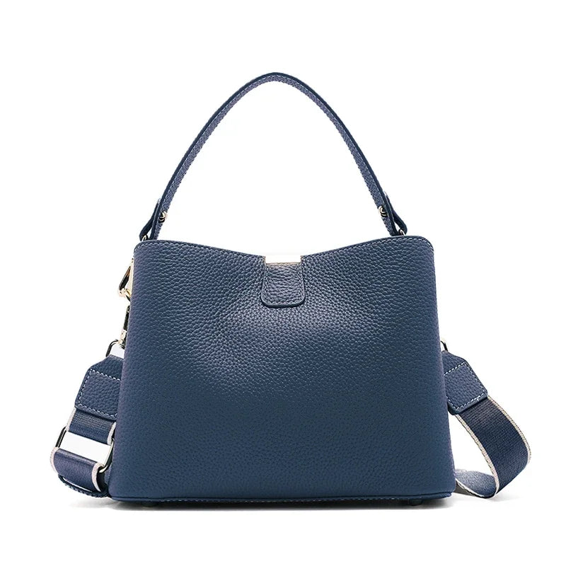 Genuine Leather Bucket Bag – Luxury Crossbody & Top Handle Bag