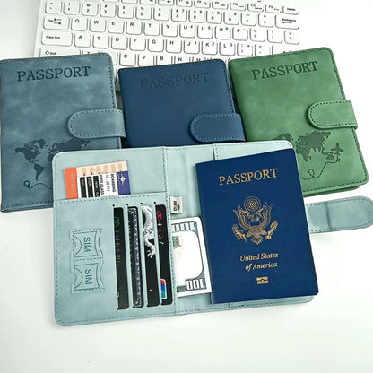 RFID Passport Holder – Travel Wallet with Card Slots & Magnetic Snap