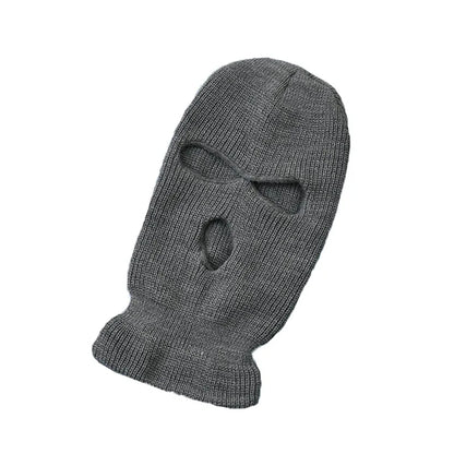 3-Hole Balaclava Ski Mask – Full Face Cover Knit Beanie for Winter & Tactical Use