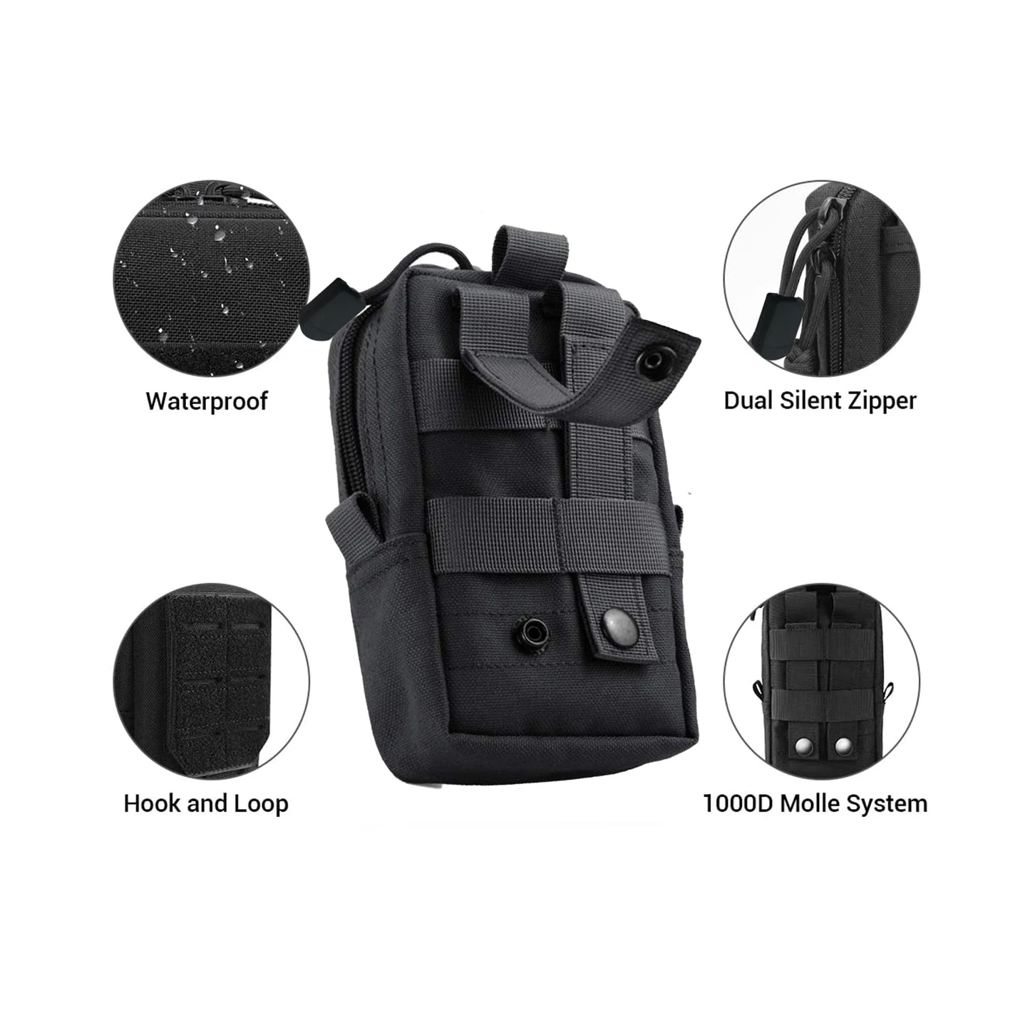Tactical MOLLE EDC Pouch – Men's Utility Waist Bag