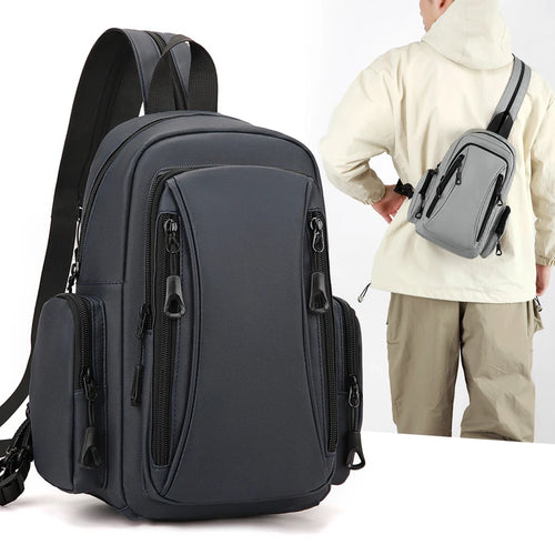 Men's Sling Chest Bag – Oxford Multi-Pocket Crossbody Pack