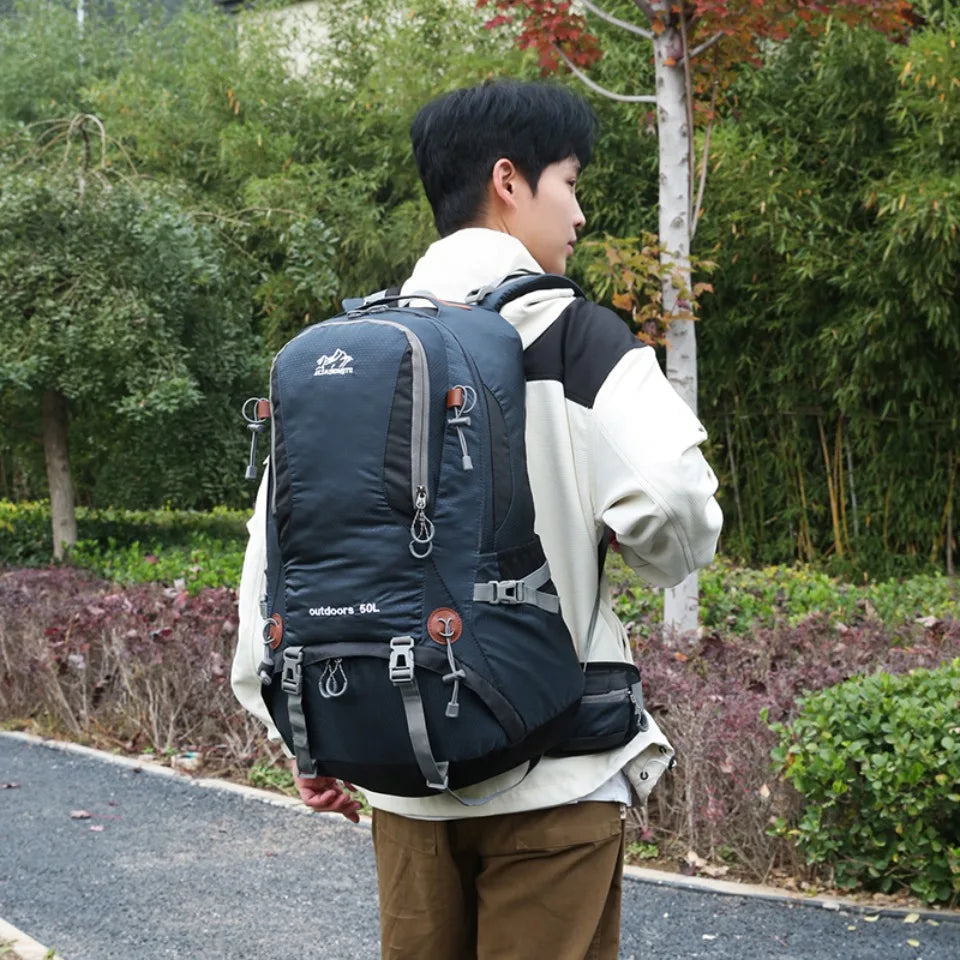 50L Waterproof Hiking Backpack – Large Outdoor Travel Rucksack for Men