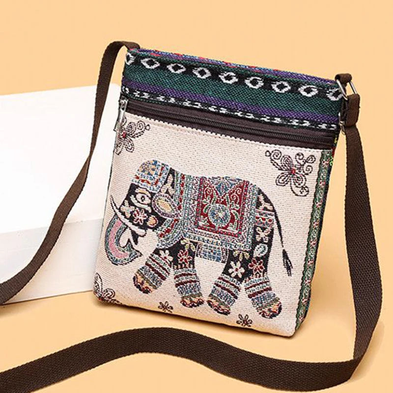 Embroidered Crossbody Bag – Boho Ethnic Phone Purse for Women