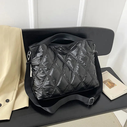Diamond Quilted Large Capacity Crossbody Shoulder Bag