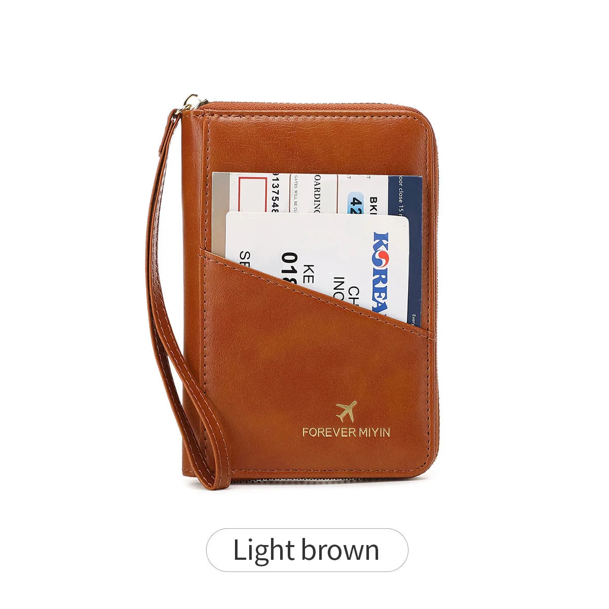 RFID Blocking Passport Wallet – PU Leather Travel Organizer for Men & Women