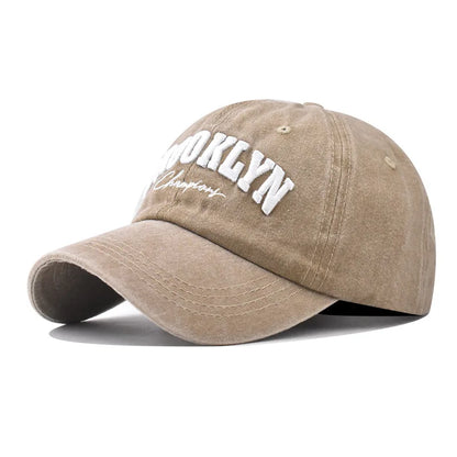 Vintage Washed Baseball Cap – City Embroidery Unisex Dad Hat