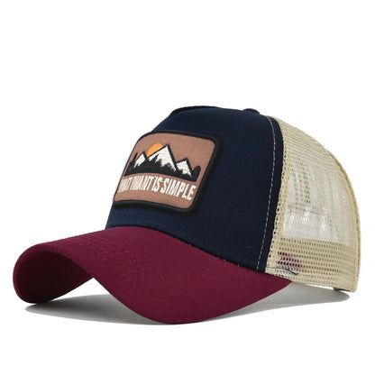 Mesh Breathable Baseball Cap – Embroidery Letter Outdoor Sports Hat