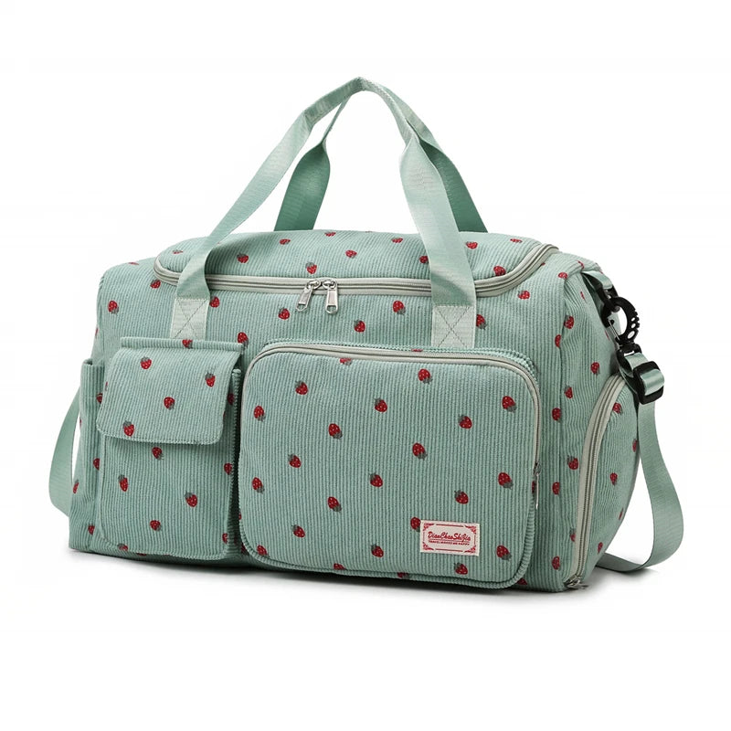 Corduroy Duffle Bag for Women – Large Travel & Gym Tote