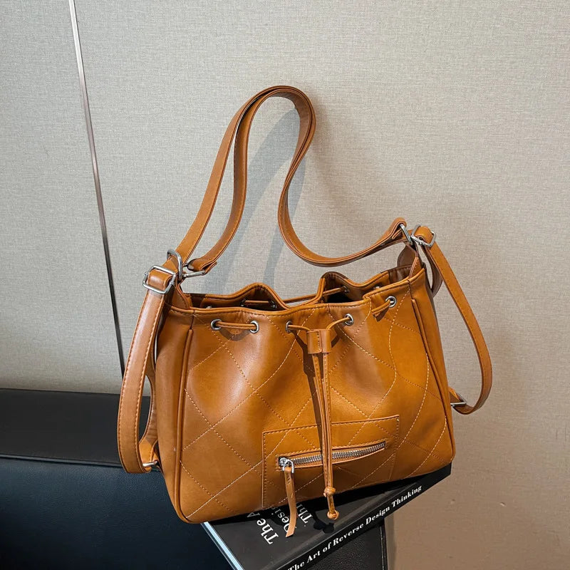 Commuter Tote Bag - Women's Retro Casual Shoulder Backpack