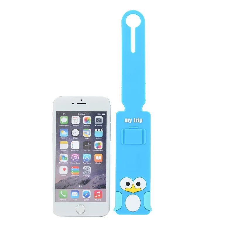 Cute Animal Silicone Luggage Tag with ID Holder