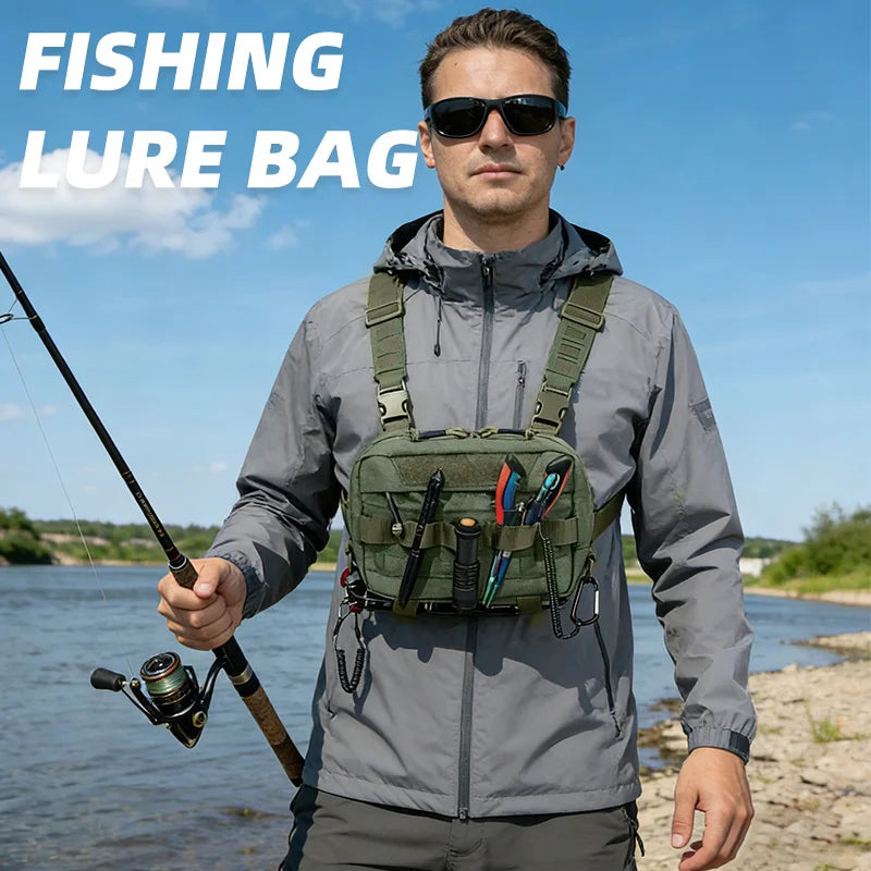 Tactical Chest Rig Bag – Fishing Lure & Outdoor Hiking Vest Pack