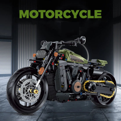 MOC Motorcycle Building Blocks Kit – Davidson Sportster 1:8 Scale