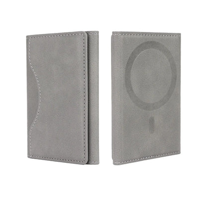 Magnetic Phone Wallet – PU Leather Trifold Card Holder for iPhone