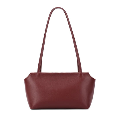 Genuine Leather Mini Shoulder Bag – Women's Pebbled Tote