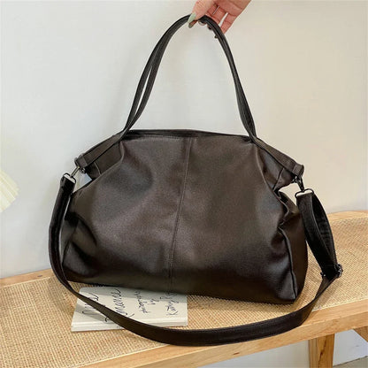 Large Soft Leather Hobo Shoulder Bag for Women