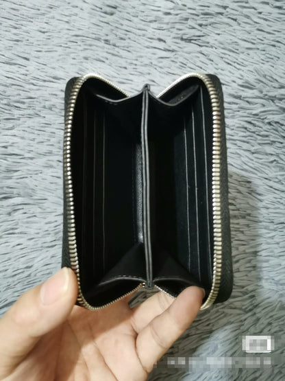 Snake Leather Men's Small Zip Wallet & Coin Purse with Card Holder