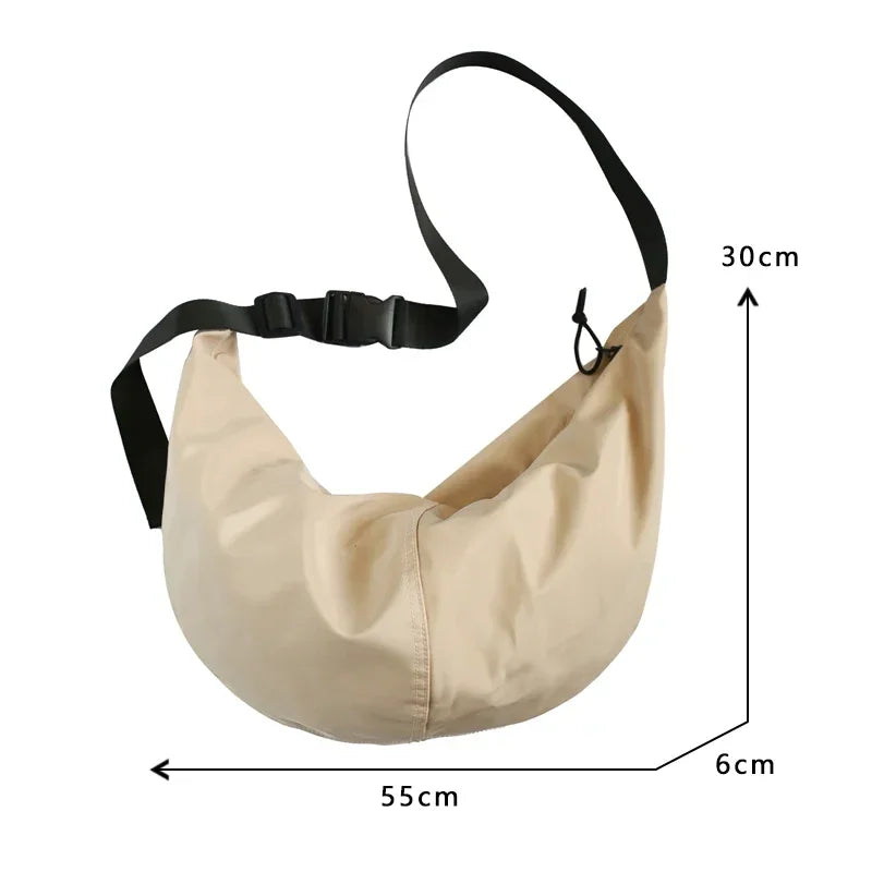 Nylon Crossbody Hobo Bag – Unisex Large Capacity