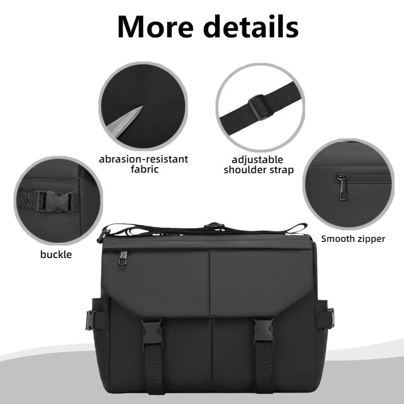 Men's Multi-Compartment Oxford Crossbody Shoulder Bag