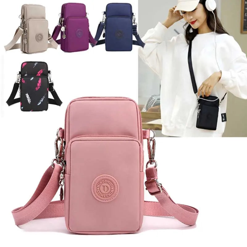 Women's Crossbody Phone Bag – Nylon Shoulder Wallet Purse