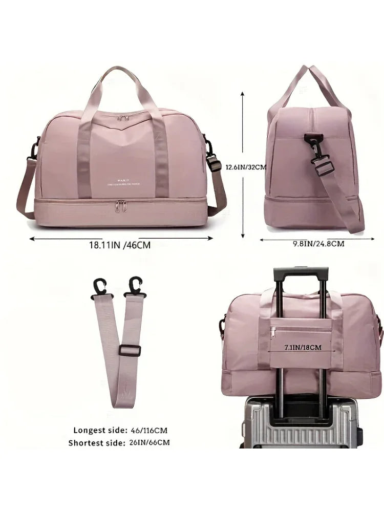 Expandable Travel Duffle Bag | Women's Gym & Weekend Overnight Bag