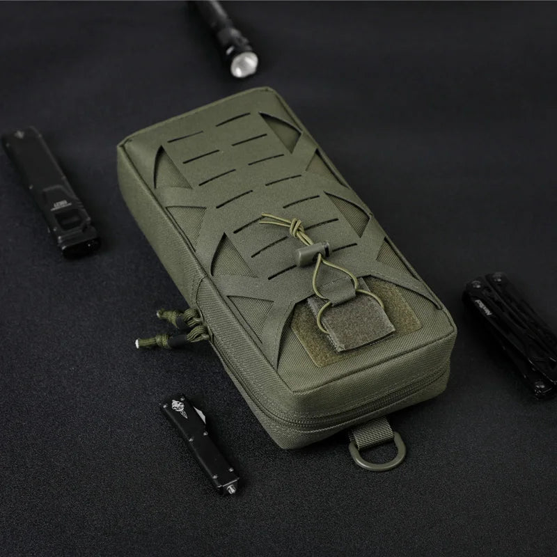 Tactical MOLLE EDC Pouch – 10" Utility Gear Organizer Waist Bag