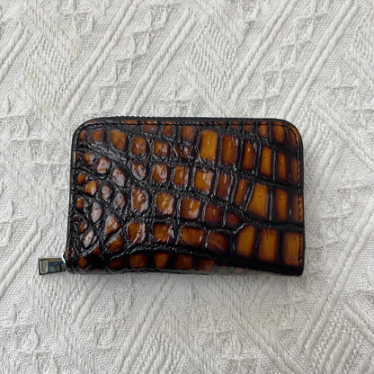 Genuine Crocodile Leather Zipper Coin Purse & Card Wallet
