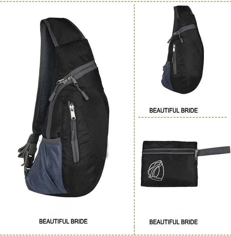 Waterproof Sling Bag – Foldable Crossbody Chest Pack for Hiking & Travel
