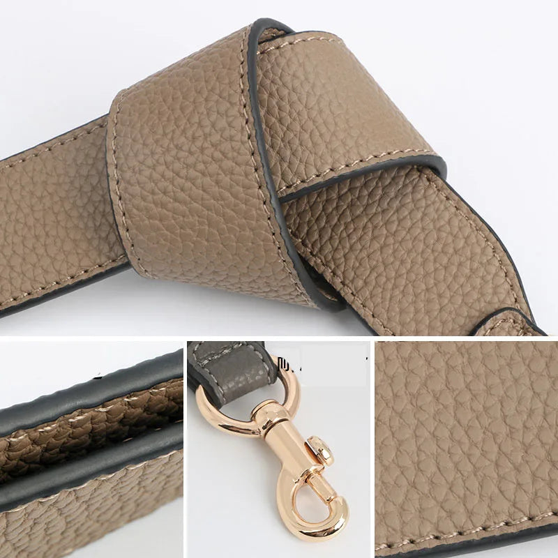 Leather Bag Wrist Strap with Metal Hardware