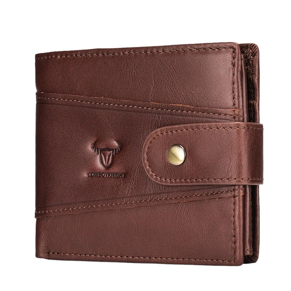 Men's Vintage Genuine Cowhide Leather Bifold Wallet